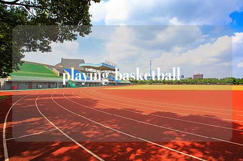 playing basketball