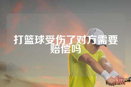 打篮球受伤了对方需要赔偿吗