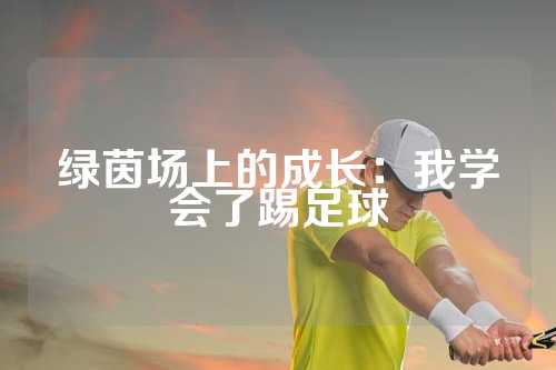 绿茵场上的成长：我学会了踢足球