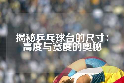 揭秘乒乓球台的尺寸：高度与宽度的奥秘